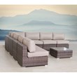 Living Source International 8-Piece Wicker / Rattan Sectional Set in Brown