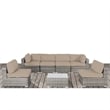 Living Source International 7-Piece Wicker / Rattan Outdoor Set in Gray/Beige