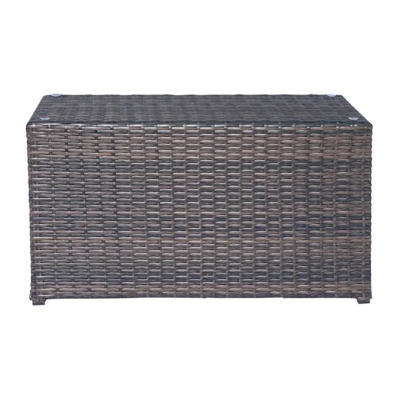 Living Source International 4-Piece Wicker / Rattan Seating Group in Brown