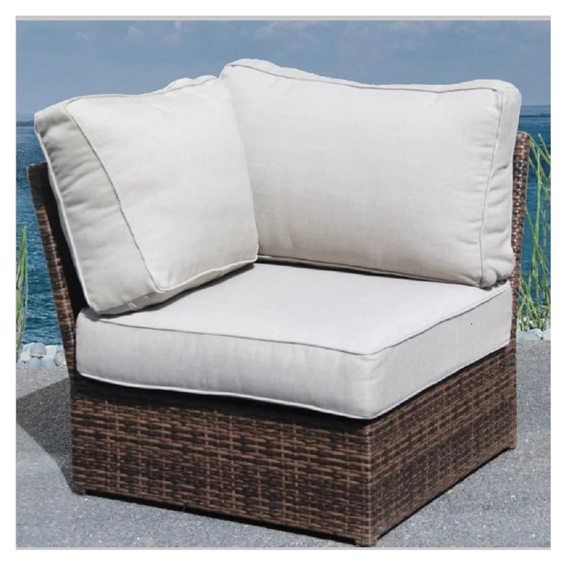 Living Source International 4-Piece Wicker / Rattan Seating Group in Brown