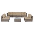 Living Source International 7-Piece Outdoor Seating Set w/ Cushions - Gray/Beige