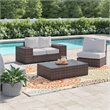 Living Source International 7-Piece Outdoor Set with Cushions in Brown