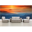 Living Source International 7-Piece Wicker and Polyester Sectional Set - Gray