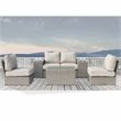 Living Source International 7-Piece Outdoor Seating Set with Cushion in Gray