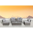 Living Source International 6-Piece Sectional Set with Cushion in Gray