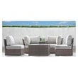 Living Source International 6-Piece Wicker / Rattan Sectional Set in Espresso