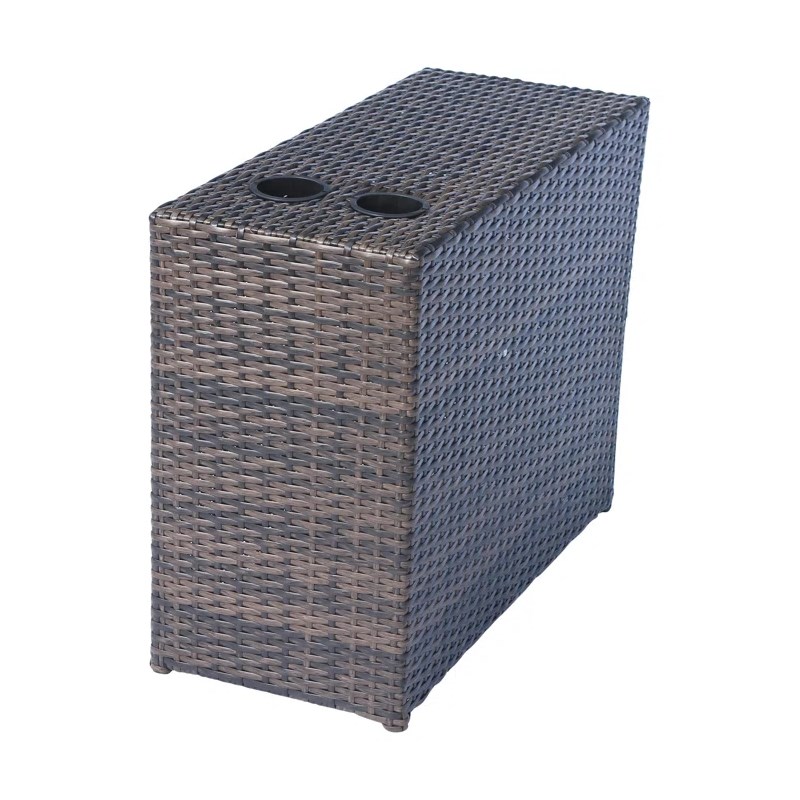 Living Source International 6-Piece Wicker / Rattan Sectional Set in Espresso