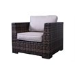 Living Source International 5-Piece Wicker Patio Set w/ Coffee Table in Espresso