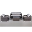 Living Source International 4 Person Seating Group in Espresso/Gray