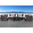 Living Source International 5-Piece Sofa Seating Group with Cushions in Espresso