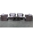 Living Source International 5-Piece Sofa Seating Group with Cushions in Espresso
