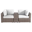 Living Source International 3-Piece Wicker and Patio Set - Gray/Canvas