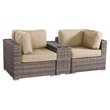 Living Source International 3-Piece Wicker and Patio Set in Gray/Beige
