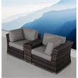 Living Source International 3-Piece Wicker / Rattan Seating Group in Espresso