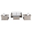 Living Source International Wicker and Olefin Dayse Seating Group in Gray