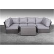 Living Source International 7-Piece Outdoor Set with Cushions in Gray