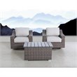 Living Source International 2-Person Seating Group with Cushions in Brown/Gray