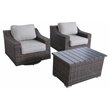 Living Source International 2-Person Seating Group with Cushions in Brown/Gray