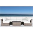 Living Source International 7-Piece Outdoor Set with Cushions in Gray/Canvas