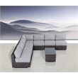 Living Source International 8-Piece Seating Group w/ Cushion in Brown/Gray