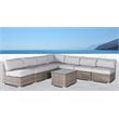 Living Source International 8-Piece Sectional Seating Group with Cushions - Gray