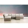 Living Source International 8-Piece Wicker and Olefin Sectional Set in Gray