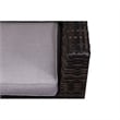 Living Source Intl 6-Piece Wicker / Rattan Sectional Set w/ Cushions in Espresso