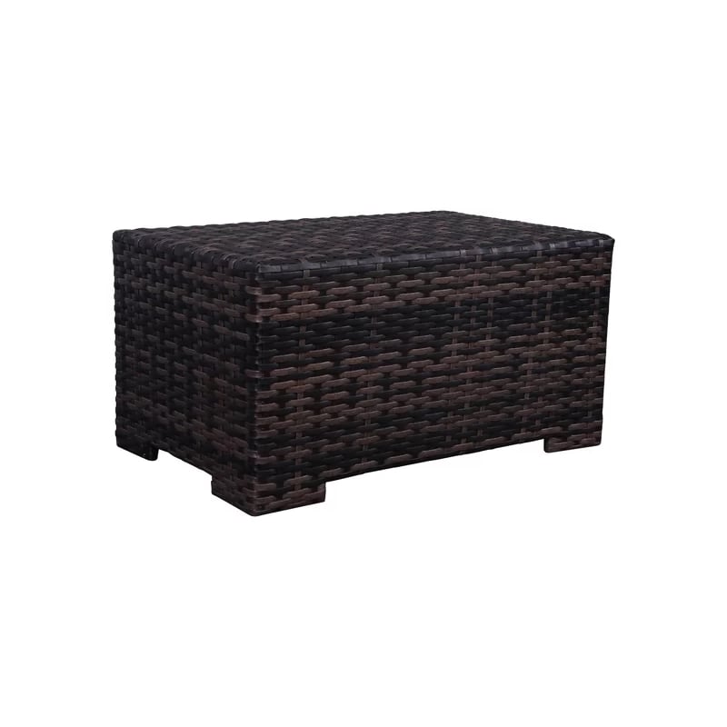 Living Source Intl 6-Piece Wicker / Rattan Sectional Set w/ Cushions in Espresso