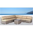 Living Source International 8-Piece Sectional Set with Cushions in Gray/Beige