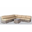 Living Source International 8-Piece Sectional Set with Cushions in Gray/Beige