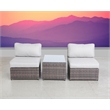 Living Source International 2-Person Seating Group with Cushions in Gray/Brown