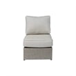 Living Source Intl 6-Piece Wicker / Rattan Sectional Set with Cushions in Gray