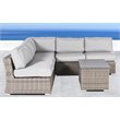 Living Source International 6-Piece Outdoor Seating Set with Cushions in Gray