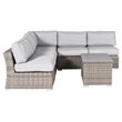Living Source International 6-Piece Outdoor Seating Set with Cushions in Gray