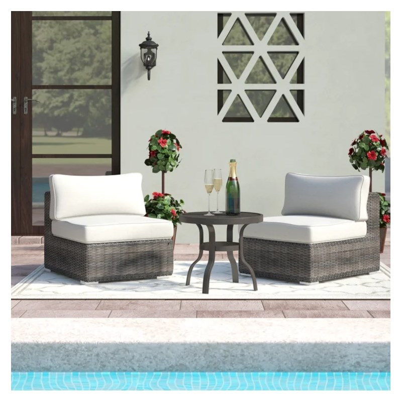 Living Source International 2-Piece Wicker / Rattan Seating Group in Espresso