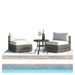 Living Source International 2-Piece Wicker / Rattan Seating Group in Espresso