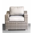 Living Source International Wicker Patio Chair with Cushions in Gray