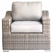 Living Source International Wicker Patio Chair with Cushions in Gray
