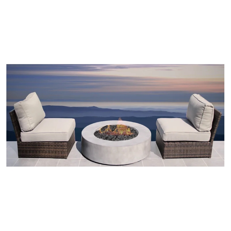 Living Source 8-Piece Wicker / Rattan Sectional Set with Cushions in Espresso