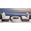 Living Source 8-Piece Wicker / Rattan Sectional Set with Cushions in Espresso