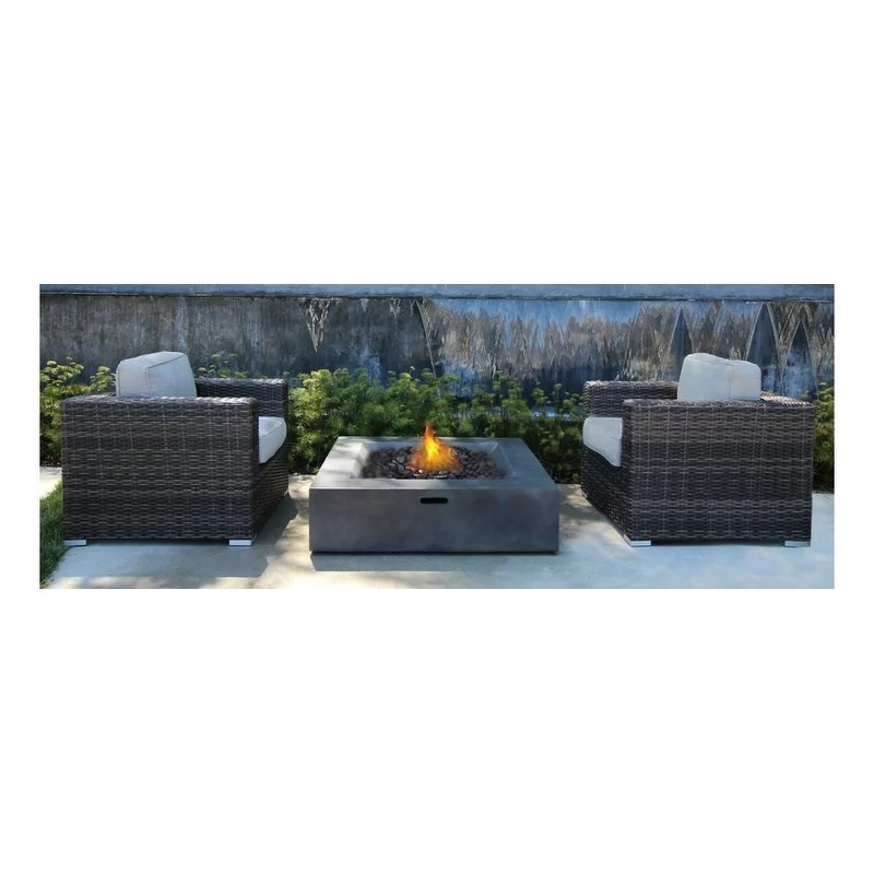 Living Source 6-Piece Wicker / Rattan Multiple Chairs Seating Group in Espresso