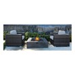 Living Source 6-Piece Wicker / Rattan Multiple Chairs Seating Group in Espresso
