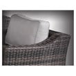 Living Source Wicker / Rattan Swivel Patio Chair in Espresso/Gray (Set of 2)