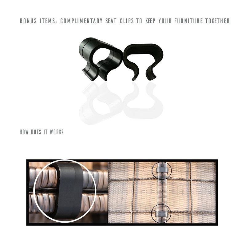 Living Source International 7-PC Wicker / Rattan Sectional Seating Group in Gray