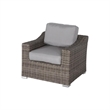 Living Source International 7-PC Wicker / Rattan Sectional Seating Group in Gray