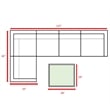 Living Source Intl 6 Piece Wicker / Rattan Sectional Set w/ Cushions in Gray