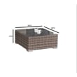 Living Source Intl 6 Piece Wicker / Rattan Sectional Set w/ Cushions in Gray