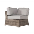 Living Source Intl 6 Piece Wicker / Rattan Sectional Set w/ Cushions in Gray