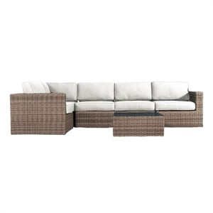 Living Source Internaltional Wicker / Rattan 4-Person Seating Group in Gray