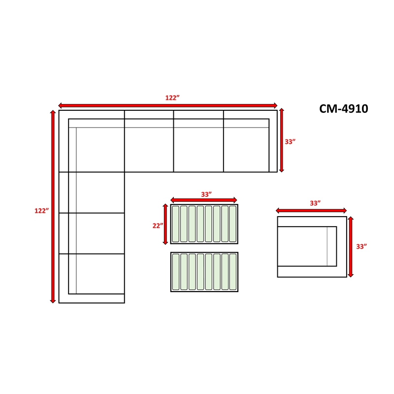 Living Source International Wicker / Rattan 7-Person Seating Group in Gray